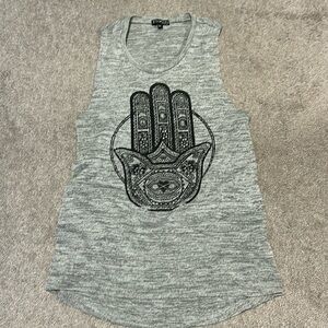 Grey racer back tank